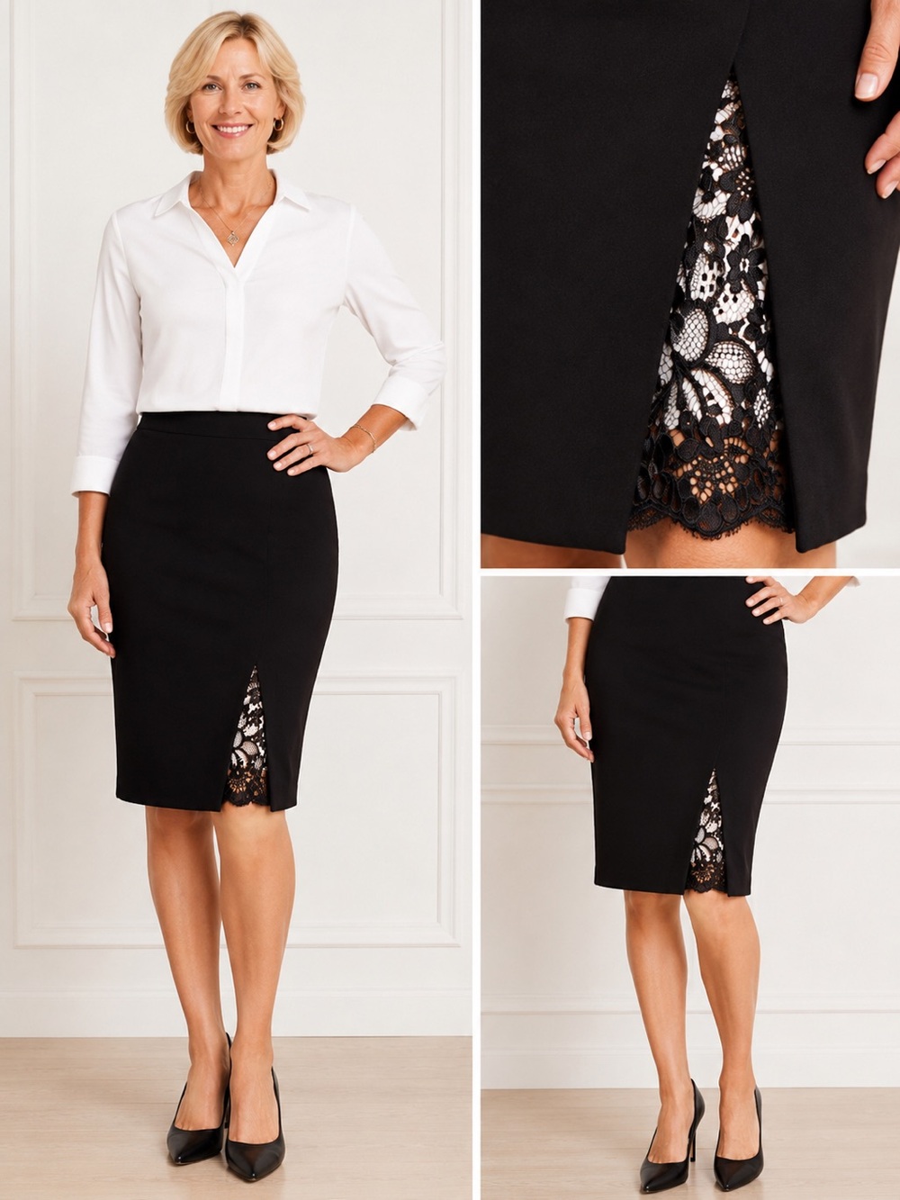 Chicos pencil skirt Black Label size XS Chicos 0 (4-6)